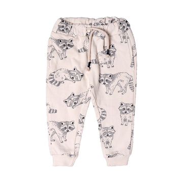 CREAM FOX PRINTED JOGGER PANTS TROUSER